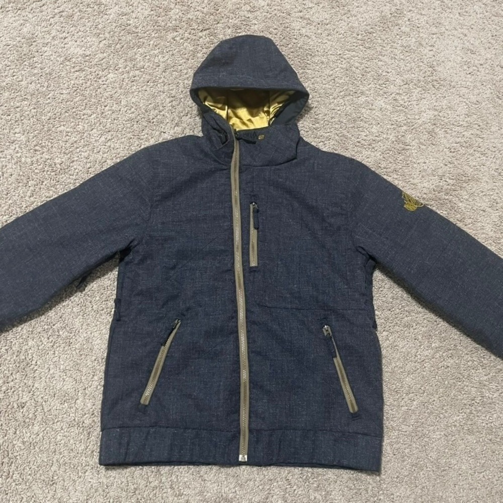 Billabong‎ Jacket Womens Medium Gray Tara Dakides Hooded Ski Snowboard Outerwear - Picture 2 of 12